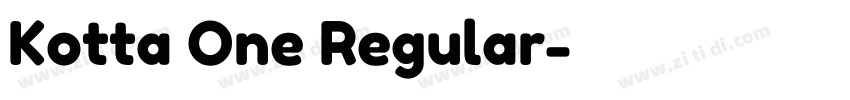 Kotta One Regular字体转换